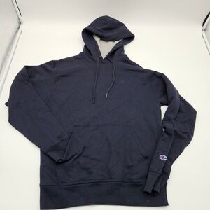 Champion Navy Blue Hoodie‎ Athleticwear Pullover Sweatshirt Mens Size S